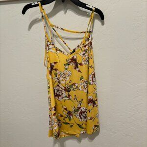 NWT Yellow Floral Womens Tank